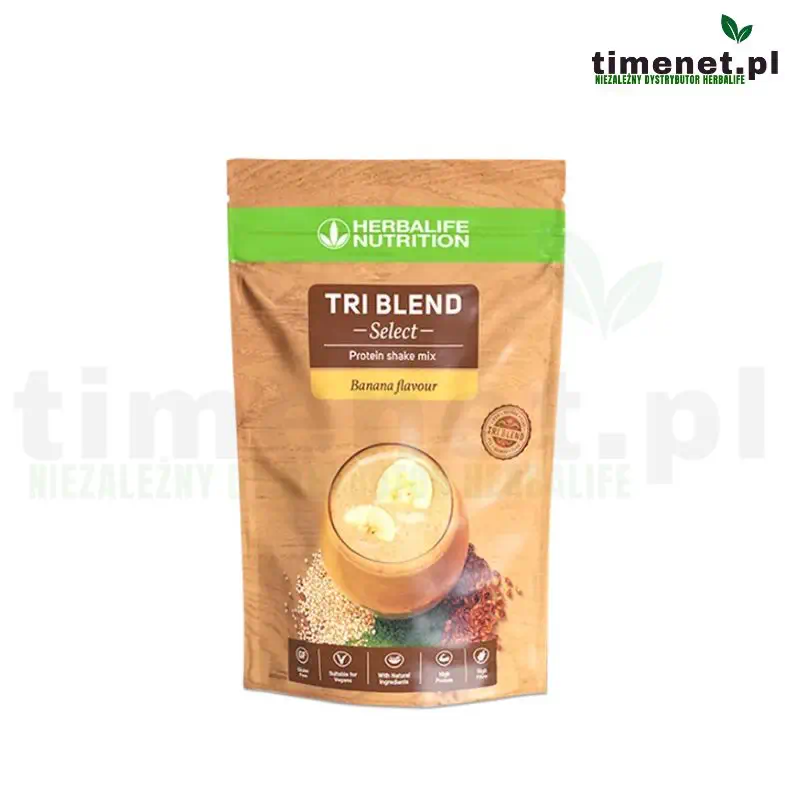 triblend_banan_ Tri Blend Select koktajl proteinowy Herbalife o smaku bananowym 600 g