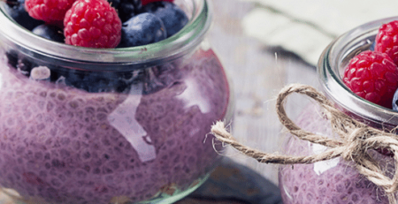 Artykuły Przepisy Jagodowy budyń z chia