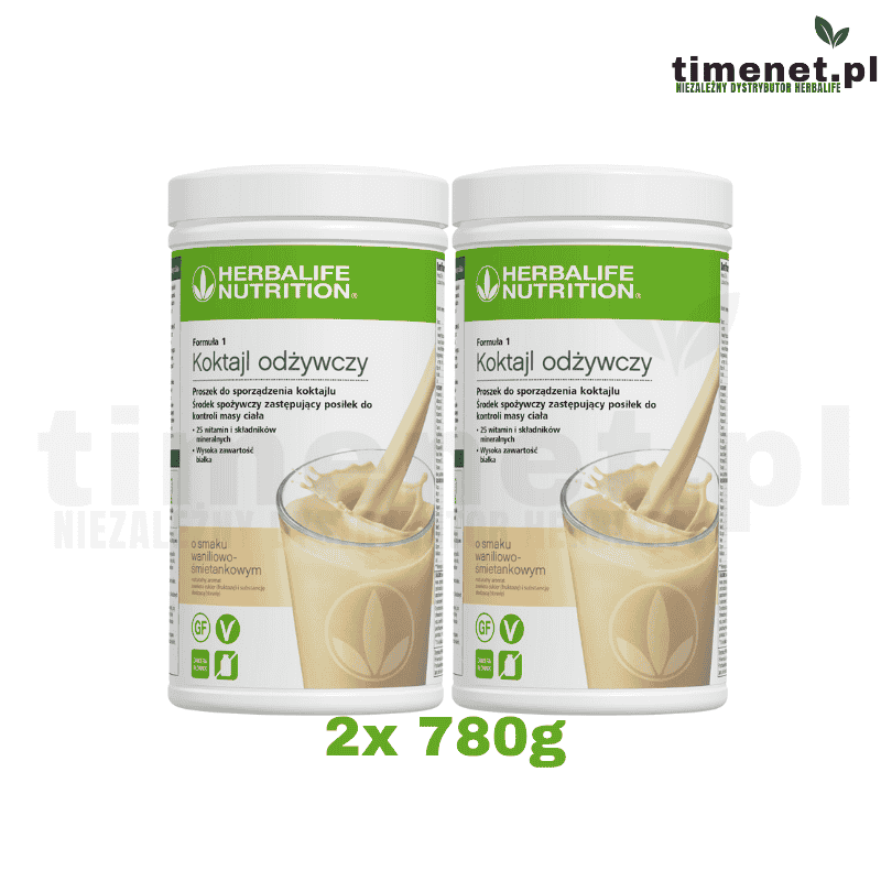 2x Herbalife koktajl odżywczy waniliowo-śmietankowy 780g