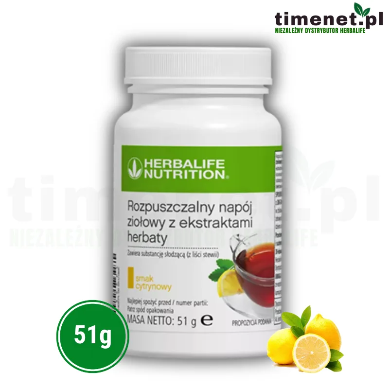 Rozpuszczalny napój ziołowy z ekstraktami herbaty, cytrynowy 51 g