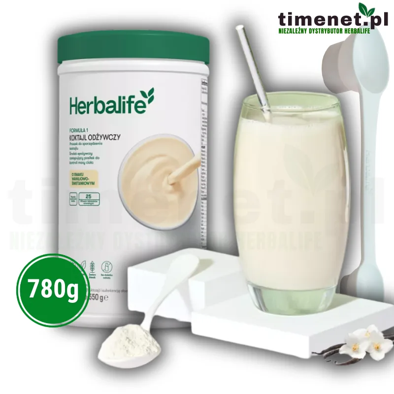 Herbalife koktajl odżywczy Wanilia 780g + Miarka 4 w 1