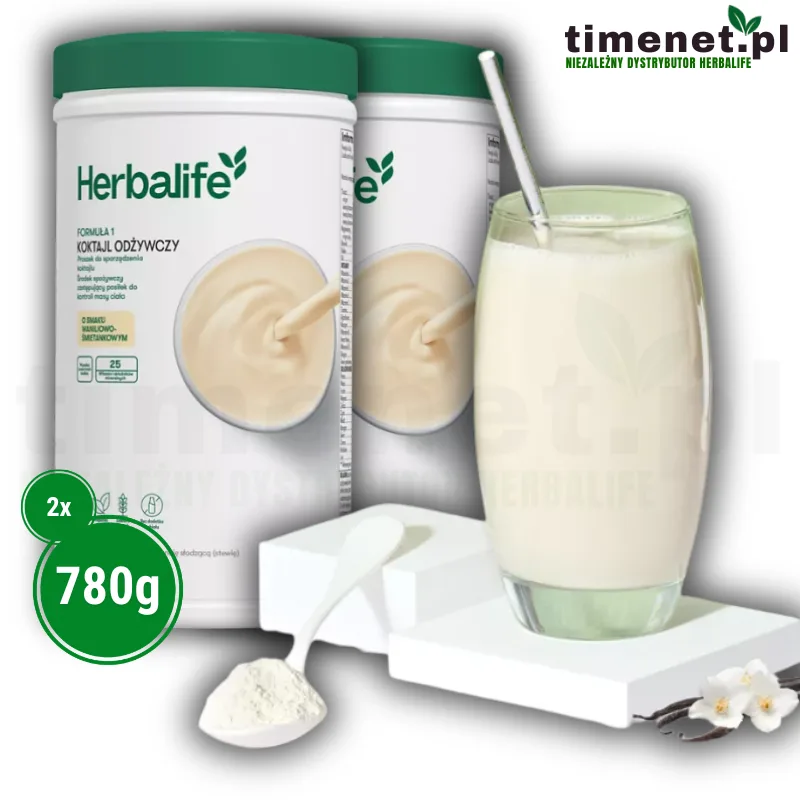 2x Herbalife koktajl odżywczy waniliowo-śmietankowy 780g
