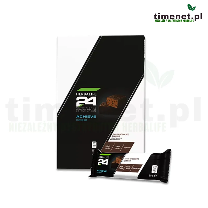 Batony proteinowe H24 Achieve o smaku gorzkiej czekolady (6 x 60 g)