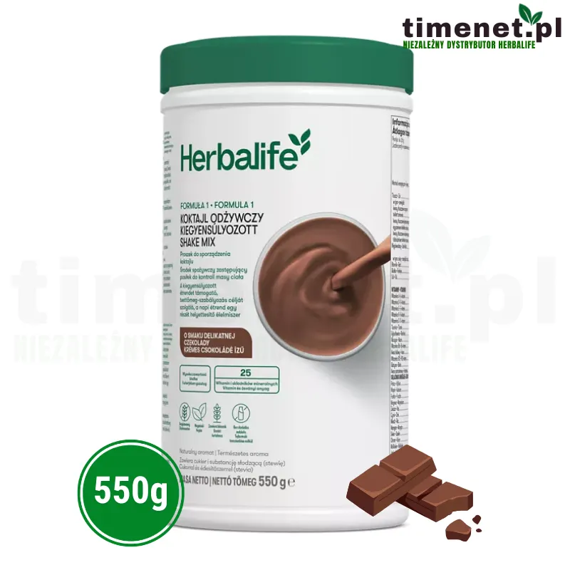 Herbalife koktajl odżywczy delikatna czekolada 550g