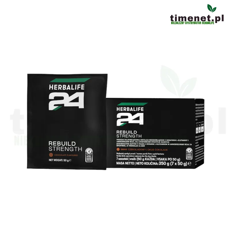 Herbalife H24 Rebuild Strength o smaku czekoladowym, saszetki